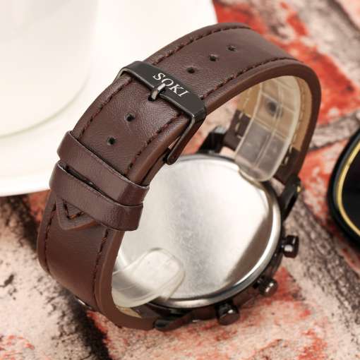 Men-s-Retro-Watch-Bracelet-Gift-Set-Brown-Quartz-Arabic-Numerals-Dial-Leather-Strap-Clock-Men-4 – saadaval Tootemaailm e-kaubamajas