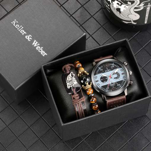 Men-s-Retro-Watch-Bracelet-Gift-Set-Brown-Quartz-Arabic-Numerals-Dial-Leather-Strap-Clock-Men-1 – saadaval Tootemaailm e-kaubamajas