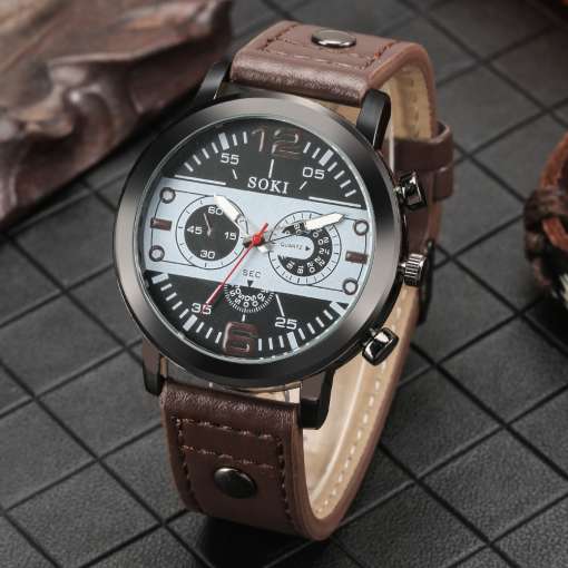 Men-s-Retro-Watch-Bracelet-Gift-Set-Brown-Quartz-Arabic-Numerals-Dial-Leather-Strap-Clock-Men-2 – saadaval Tootemaailm e-kaubamajas