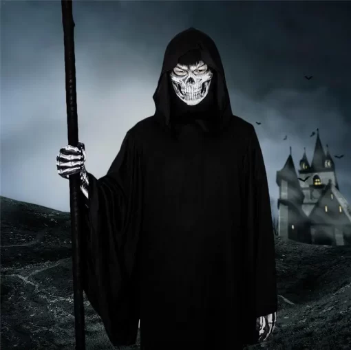 Halloween-Face-Mask-Skeleton-Headgear-Terrifying-Death-Ghost-Horror-Realistic-Face-Mask-Costume-Cosplay-Accessories-For-5 – saadaval Tootemaailm e-kaubamajas