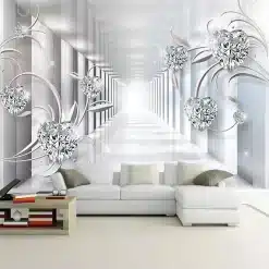 Custom-Wall-Mural-Photo-Wallpaper-Non-woven-3D-Abstract-Space-Flower-Pattern-Diamond-Jewelry-Living-Room-1 – saadaval Tootemaailm e-kaubamajas
