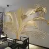 Custom-Photo-Wallpaper-Wall-Painting-3D-Golden-Embossed-Banana-Leaf-Mural-Luxury-Study-Living-Room-Bedroom-4 – saadaval Tootemaailm e-kaubamajas