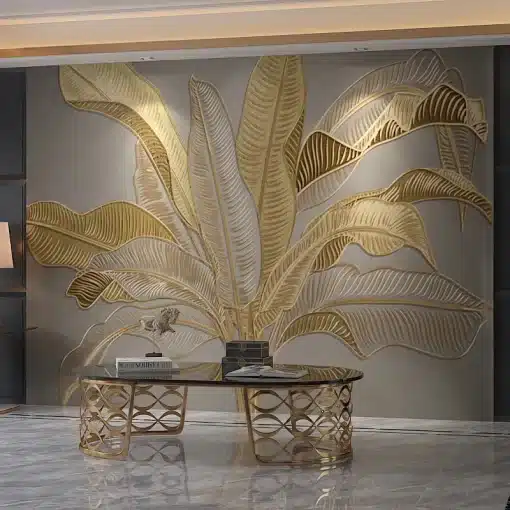 Custom-Photo-Wallpaper-Wall-Painting-3D-Golden-Embossed-Banana-Leaf-Mural-Luxury-Study-Living-Room-Bedroom-1 – saadaval Tootemaailm e-kaubamajas
