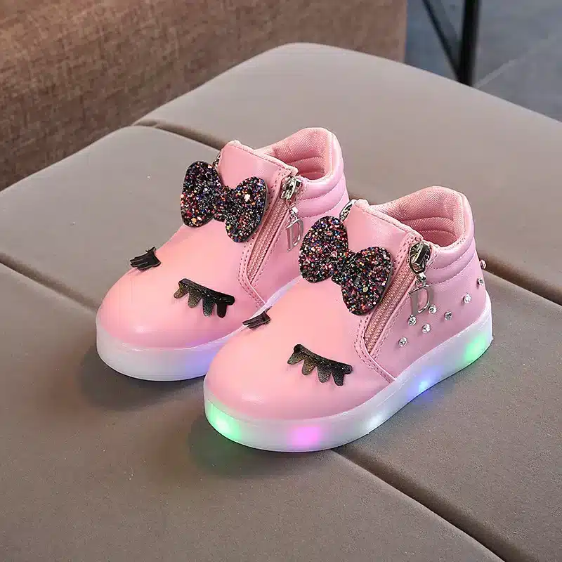 Children-Glowing-Sneakers-Kid-Princess-Bow-for-Girls-LED-Shoes-Cute-Baby-Sneakers-with-Light-Shoes-2